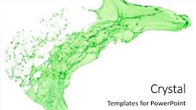  Presentation with white green - Slide set consisting of mountain dew drink - green juice splash on white background and a white colored foreground