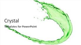  Presentation with white green - Slides having mountain dew drink - green juice splash on white background and a  colored foreground