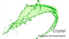  Presentation with green gold and white - Colorful slides enhanced with mountain dew drink - green juice splash on white backdrop and a white colored foreground