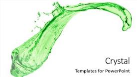  Presentation with white and green generic - Cool new PPT theme with mountain dew drink - green juice splash on white backdrop and a white colored foreground