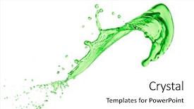  Presentation with earth science green and white - PPT layouts with mountain dew drink - green juice splash on white background and a white colored foreground