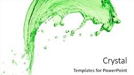  Presentation with white green - Cool new PPT theme with mountain dew drink - green juice splash on white backdrop and a white colored foreground