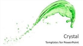  Presentation with juice - Beautiful PPT layouts featuring mountain dew drink - green juice splash on white backdrop and a  colored foreground