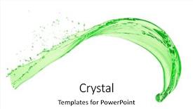  Presentation with white green - Presentation theme having mountain dew drink - green juice splash on white background and a white colored foreground