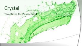  Presentation with white green - Audience pleasing PPT layouts consisting of mountain dew drink - green juice splash on white backdrop and a  colored foreground