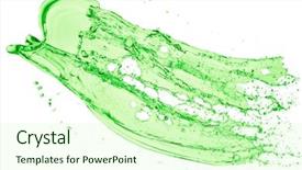  Presentation with juice - Slides consisting of mountain dew drink - green juice splash on white background and a soft green colored foreground