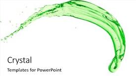  Presentation with fresh water splash green apple isolated white - Cool new presentation with mountain dew drink - green juice splash on white backdrop and a white colored foreground