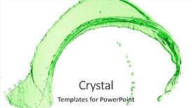  Presentation with green and white - Theme with mountain dew drink - green juice splash on white background and a white colored foreground