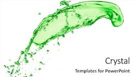  Presentation with white green - Slide deck featuring mountain dew drink - green juice splash on white background and a white colored foreground