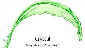  Presentation with white green - Amazing PPT theme having mountain dew drink - green juice splash on white backdrop and a white colored foreground