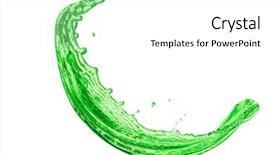  Presentation with green and white - Presentation theme with mountain dew drink - green juice splash on white background and a white colored foreground