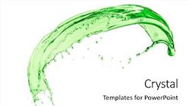  Presentation with white green - Cool new presentation theme with mountain dew drink - green juice splash on white backdrop and a white colored foreground