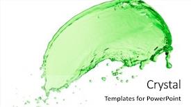  Presentation with white green - Colorful theme enhanced with mountain dew drink - green juice splash on white backdrop and a  colored foreground