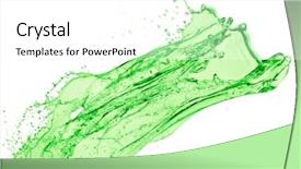  Presentation with white green - Beautiful presentation featuring mountain dew drink - green juice splash on white backdrop and a white colored foreground