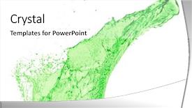  Presentation with green and white - Amazing theme having mountain dew drink - green juice splash on white backdrop and a white colored foreground