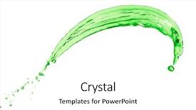  Presentation with white and green - PPT theme enhanced with mountain dew drink - green juice splash on white background and a white colored foreground