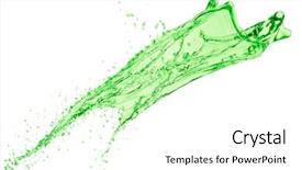  Presentation with white and green generic - Slides having mountain dew drink - green juice splash on white background and a white colored foreground