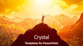  Presentation with freedom - Slide deck with mountain enjoying the success background and a tawny brown colored foreground