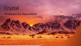  Presentation with rocks - Beautiful PPT theme featuring mountain fire - rocks of namib desert namibia backdrop and a coral colored foreground