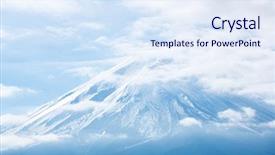  Presentation with mountain lake - Colorful slide set enhanced with mountain fuji fujisan from kawaguchigo backdrop and a sky blue colored foreground