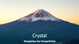  Presentation with sunrise - Presentation design consisting of mountain fuji in winter sunrise background and a ocean colored foreground