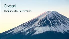  Presentation with sunrise - Audience pleasing slide set consisting of mountain fuji in winter sunrise backdrop and a sky blue colored foreground