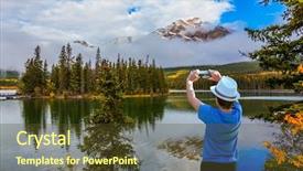  Presentation with rock climbing to top of mountain - Audience pleasing slides consisting of mountain glistens in the sun backdrop and a tawny brown colored foreground