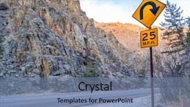  Presentation with mountain rainer - PPT layouts enhanced with mountain highway with sharp turnings background and a seafoam green colored foreground