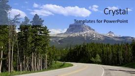  Presentation with montana - Theme with mountain in glacier national park background and a  colored foreground