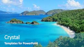  Presentation with virgin islands - PPT layouts with mountain in st john virgin background and a teal colored foreground