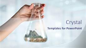  Presentation with bottle - Slide deck enhanced with mountain-inside-a-glass-bottle background and a sky blue colored foreground