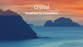  Presentation with mountain view - PPT theme having mountain islands palawan philippines background and a coral colored foreground