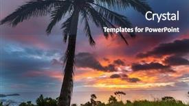  Presentation with philippines - Theme having mountain islands palawan philippines background and a ocean colored foreground