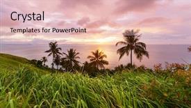  Presentation with mountain view - Theme with mountain islands palawan philippines background and a lemonade colored foreground