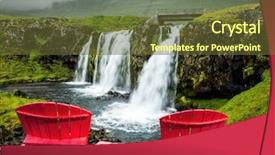 Presentation with rest - Amazing PPT theme having mountain kirkjoufell summer in iceland backdrop and a tawny brown colored foreground