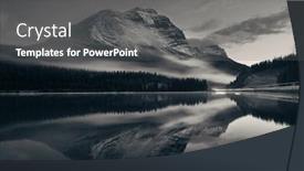  Presentation with banff national park - Cool new slides with mountain-lake-and-traffic-light backdrop and a dark gray colored foreground