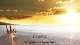  Presentation with mountain lake - Colorful slides enhanced with mountain-lake-hubsugul backdrop and a coral colored foreground