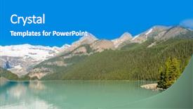  Presentation with canada ontario lake of two - Colorful theme enhanced with mountain lake in canada louise backdrop and a  colored foreground