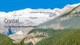  Presentation with mountain lake - Amazing PPT theme having mountain lake in canada louise backdrop and a  colored foreground