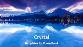  Presentation with mountain lake - Theme enhanced with mountain lake in national park background and a teal colored foreground