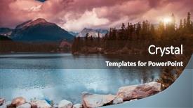  Presentation with europe - Colorful presentation theme enhanced with mountain lake in national park high tatra dramatic overcast sky strbske pleso slovakia europe beauty world backdrop and a wine colored foreground