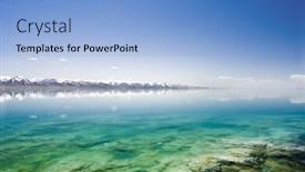  Presentation with mountain lake - Cool new presentation theme with mountain-lake-in-winter backdrop and a  colored foreground