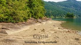  Presentation with british columbia - Theme enhanced with mountain-lake-with-blue-sky background and a coral colored foreground