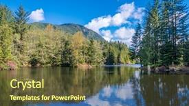  Presentation with british columbia canada - Presentation having mountain lake with blue background and a  colored foreground
