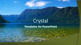  Presentation with mountain water - PPT layouts enhanced with mountain-lake-with-clear-water background and a ocean colored foreground