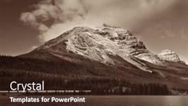  Presentation with banff national park - Colorful PPT layouts enhanced with mountain-lake-with-reflection backdrop and a wine colored foreground