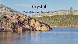 Presentation with fort - Amazing PPT theme having mountain lake with sandstone cliffs - horsetooth reservoir near fort collins colorado backdrop and a light blue colored foreground