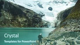  Presentation with mountain lake - Audience pleasing PPT layouts consisting of mountain lake backdrop and a ocean colored foreground