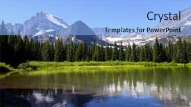  Presentation with current - Colorful slide deck enhanced with swift current lake backdrop and a light blue colored foreground