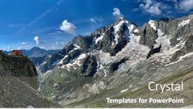  Presentation with mont blanc - PPT layouts consisting of mountain-landscape-est-face background and a gray colored foreground